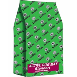Zooring Active Dog Max Стандарт Мясной микс 25/13 сухой корм для взрослых собак крупных пород с говядиной и птицей - 20 кг