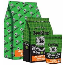 Zooring Active Dog Стандарт Птичий микс 25/13 сухой корм для взрослых собак средних и крупных пород с птицей - 2 кг