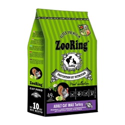 ZooRing Adalt Cat Max сухой корм для кошек, с индейкой, глюкозамином и хондроитином - 10 кг