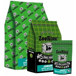 Zooring Junior 3 26/15 сухой корм для щенков крупных пород с телятиной и рисом - 10 кг