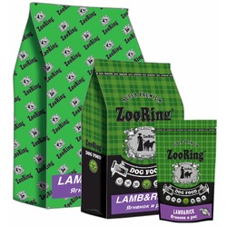Zooring Lamb&Rice сухой корм для взрослых собак средних и крупных пород при аллергии и проблемах с пищеварением с ягненком и рисом - 2 кг