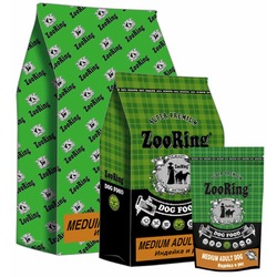 Zooring Medium Adult Dog 24/12 сухой корм для взрослых собак средних пород с индейкой и рисом - 2 кг