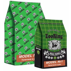 Zooring Model №1 сухой корм взрослых собак средних и крупных пород для кастрированных, стерилизованных с телятиной
