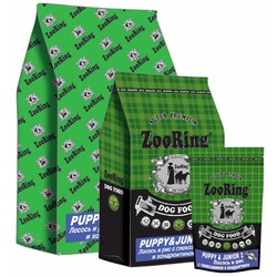 Zooring Puppy&Junior 2 28/16 сухой корм для щенков средних и крупных пород с глюкозамином, лососем и рисом - 10 кг