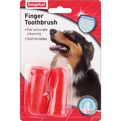 Зубная щетка Beaphar Toothbrush для собак всех размеров на палец двойная
