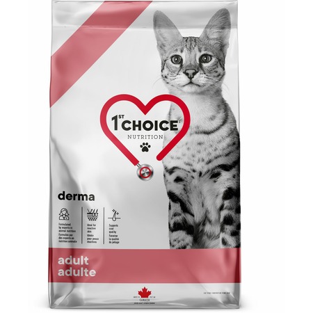 Cухой корм 1st Choice GF Derma Care для взрослых кошек всех пород с гиперчувствительной кожей с лососем фото 1