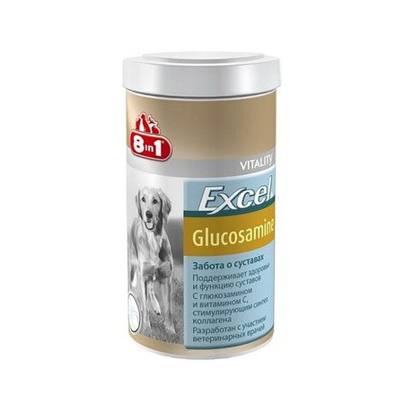8 в 1 Excel глюкозамин для обеспечения здоровья суставов и подвижности у собак 55 таблеток фото 1