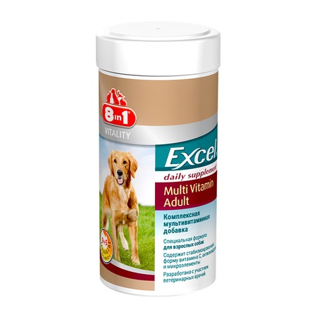 8in1 Excel Multi Vitamin Adult Мультивитамины для взрослых собак - 70 таб. фото 1