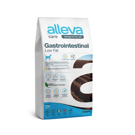 Alleva Care Dog Gastrointestinal Low Fat сухой диетический корм со сниженным уровнем жира для взрослых собак, при заболеваниях ЖКТ - 2 кг фото 1