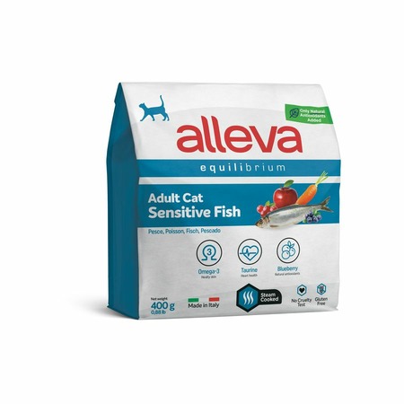 Alleva Equilibrium Adult Cat Sensitive Venison сухой корм для взрослых кошек с чувствительным пищеварением рыба - 400 г фото 1