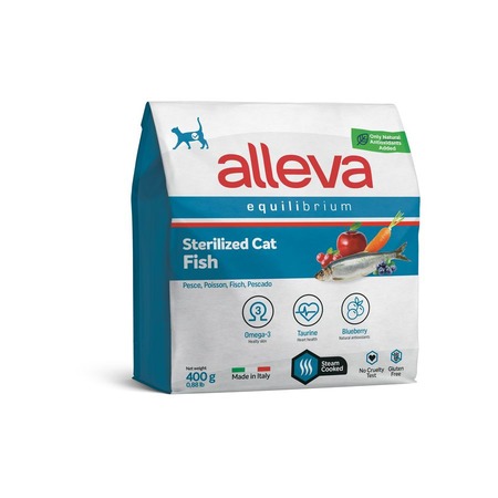 Alleva Equilibrium Fish Sterilized Cat сухой корм для стерилизованных кошек с рыбой - 400 г фото 1