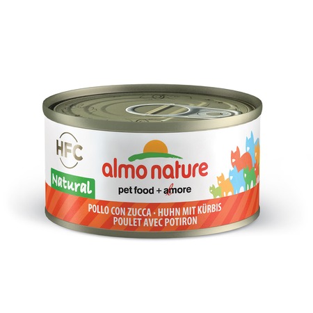 Almo Nature Legend Adult Cat Chicken & Pumpkin влажный корм для кошек, с курицей и тыквой, волокна в бульоне, в консервах - 70 г фото 1