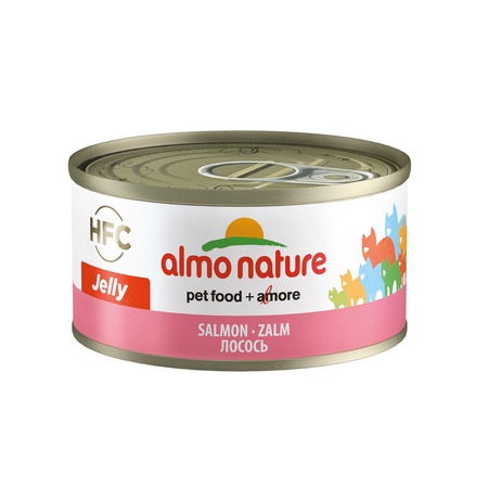 Almo Nature Legend Adult Cat Salmon консервированный корм с цельными кусочками лосося в бульоне для взрослых кошек - 70 гр. х 24 шт. фото 1