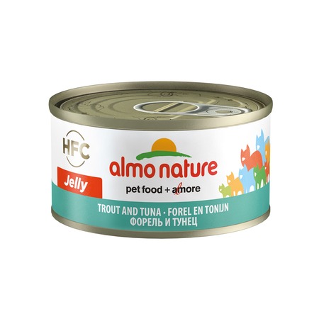 Almo Nature Legend Adult Cat Trout & Tuna влажный корм для кошек, с форелью и тунцом, кусочки в желе, в консервах - 70 г фото 1