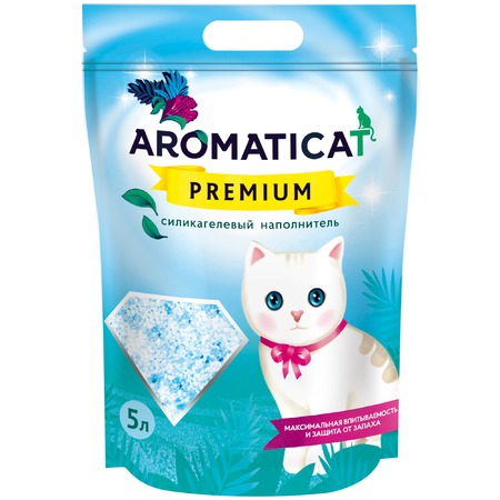 AromatiCat Premium силикагелевый гигиенический наполнитель для кошек - 5 л фото 1