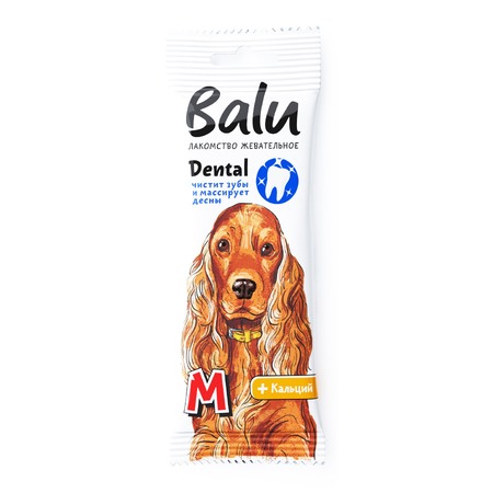 Balu Dental лакомство для собак средних пород, жевательное, размер M - 36 г фото 1