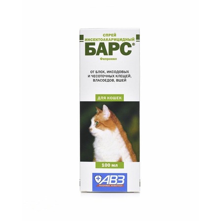 АВЗ Барс спрей инсектоакарицидный для кошек - 100 мл фото 1