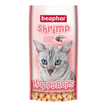 Beaphar Happy Rolls Shrimp лакомство для кошек с креветками - 80 шт фото 1