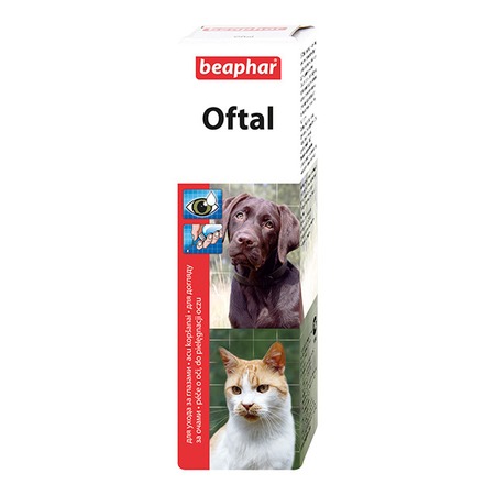 Лосьон Beaphar Oftal Augenpflege для ухода за глазами у кошек и собак - 50 мл фото 1