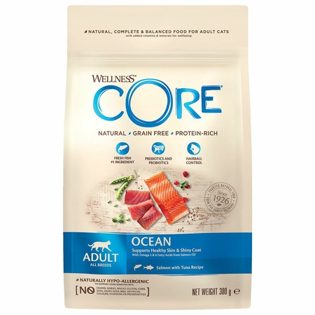 Wellness Core сухой корм для взрослых кошек с лососем и тунцом 300 г фото 1