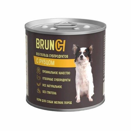 Brunch влажный корм для собак, фарш из рубца, в консервах - 240 г фото 1