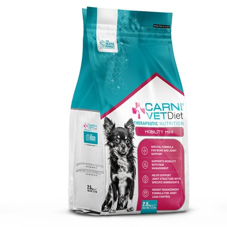 Carni Vet Diet Dog Mobility Mini сухой корм для собак мелких пород для поддержания здоровья суставов, диетический, с курицей - 2,5 кг фото 1