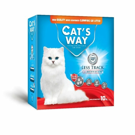Cats way Box White Cat Litter Unsented (Natural) Less track наполнитель для длинношерстных кошек (коробка) - 10 л фото 1