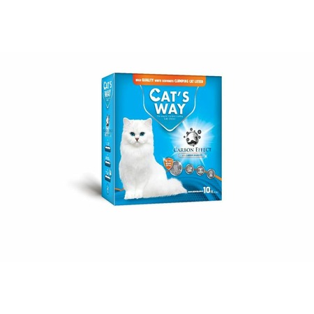 Cats way Box White Cat Litter With Active Carbon наполнитель комкующийся для кошачьего туалета без запаха с углем - 6 л ( коробка) фото 1