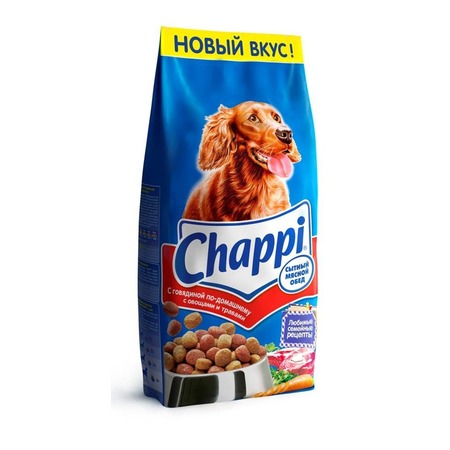 Chappi полнорационный сухой корм для собак, с говядиной, овощами и травами - 15 кг фото 1
