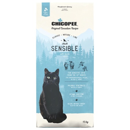 Chicopee CNL Cat Adult Sensible сухой корм для кошек с чувствительным пищеварение с ягненком фото 1