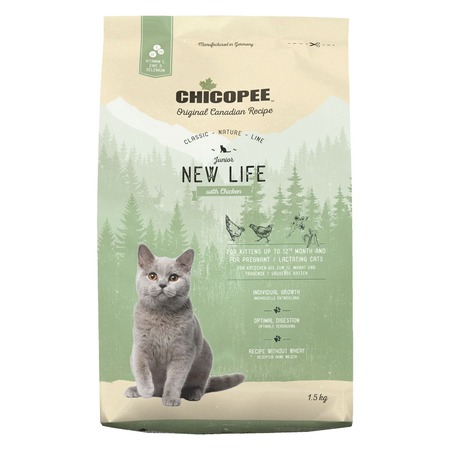 Chicopee CNL Cat Junior New Life сухой корм для котят с курицей - 1,5 кг фото 1