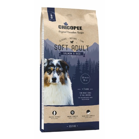 Chicopee CNL Soft Adult Salmon & Rice полувлажный корм для взрослых собак всех пород с лососем и рисом фото 1