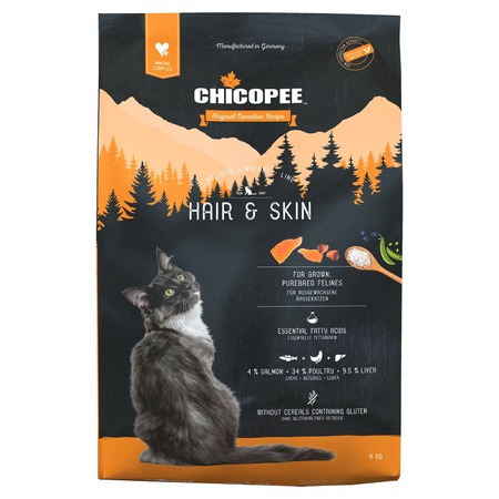 Chicopee HNL Cat Hair & Skin сухой корм для кошек для кожи и шерсти фото 1