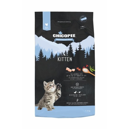 Chicopee HNL Cat Kitten сухой корм для котят и кормящих кошек с мясом птицы - 1,5 кг фото 1