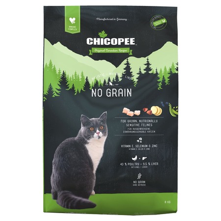 Chicopee HNL Cat No Grain сухой беззерновой корм для кошек с чувствительным пищеварением фото 1