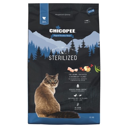 Chicopee HNL Cat Sterilized сухой корм для стерилизованных кошек - 1,5 кг фото 1
