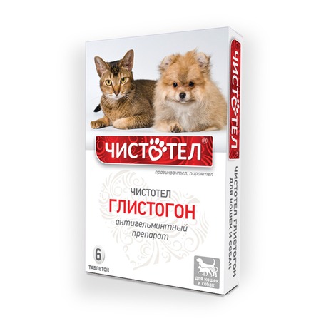 Чистотел Таблетки антигельминтные для кошек и собак - 6 таблеток фото 1