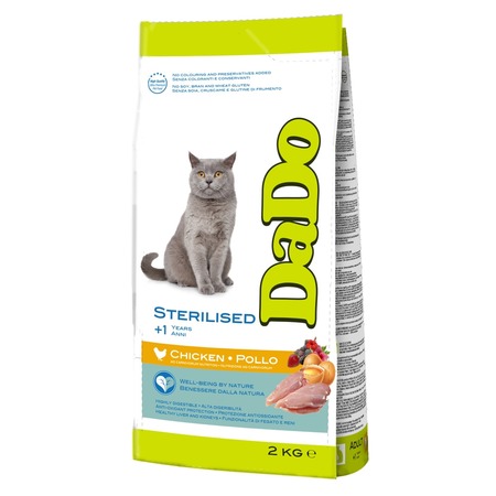 Dado Cat Sterilised Chicken корм для стерилизованных кошек, с курицей - 2 кг фото 1