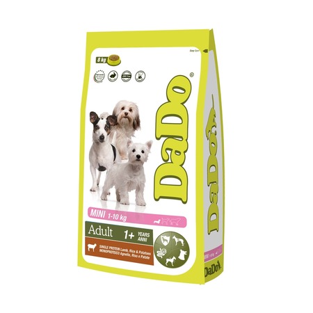 Dado Dog Adult Mini Lamb, Rice & Potatoes монобелковый корм для собак мелких пород, с ягненком, картофелем и рисом фото 1