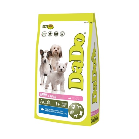 Dado Dog Adult Mini Ocean Fish & Rice монобелковый корм для собак мелких пород, с рыбой и рисом фото 1