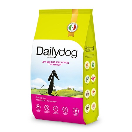 Dailydog Classic line сухой корм для щенков всех пород, с ягненком - 1,5 кг фото 1