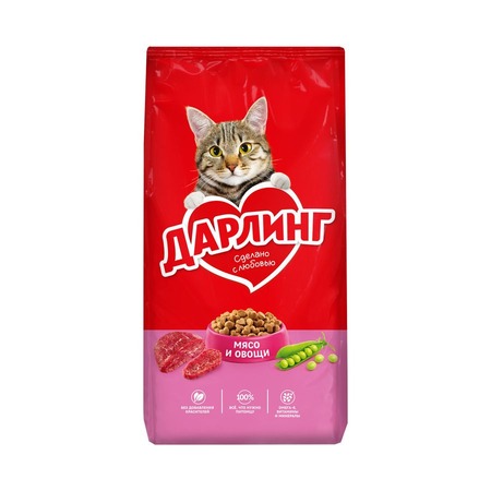 Дарлинг сухой корм для взрослых кошек с мясом и овощами - 15 кг фото 1