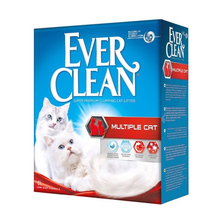 Наполнитель Ever Clean Multiple Cat комкующийся для нескольких кошек в доме - 6 л фото 1