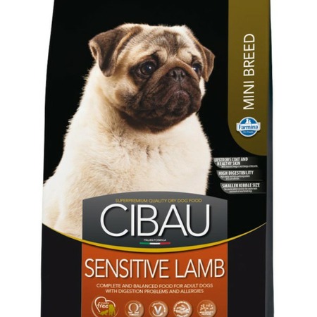 Farmina Cibau Sensitive Lamb Mini сухой корм для взрослых собак мелких пород с чувствительным пищеварением с ягненком - 800 г фото 1