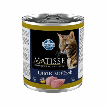 Farmina Matisse Mousse Lamb влажный корм для взрослых кошек, с ягнёнком, мусс, в консервах - 300 г фото 1