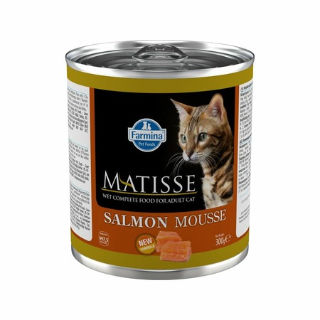 Farmina Matisse Mousse Salmon влажный корм для взрослых кошек, с лососем, мусс, в консервах - 300 г фото 1