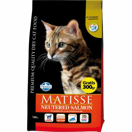 Сухой корм Farmina Matisse Neutered Salmon для взрослых кастрированных котов и стерилизованных кошек с лососем - 1,5 кг фото 1