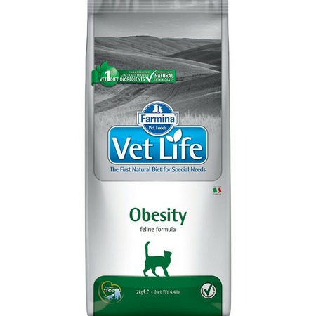 Farmina Vet Life Cat Obesity ветеринарный диетический сухой корм для взрослых кошек с излишнем весом фото 1