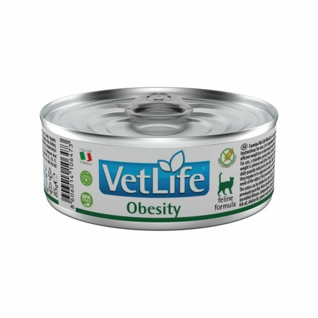 Farmina Vet Life Cat Obesity влажный корм для взрослых кошек при ожирении, в консервах - 85 г фото 1