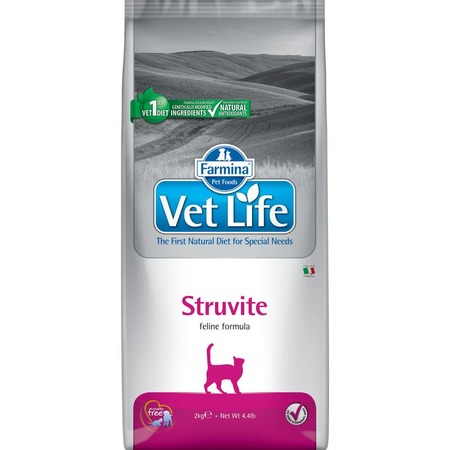 Farmina Vet Life Cat Struvite ветеринарный диетический корм для взрослых кошек и котов с мочекаменной болезнью струвитного типа - 2 кг фото 1